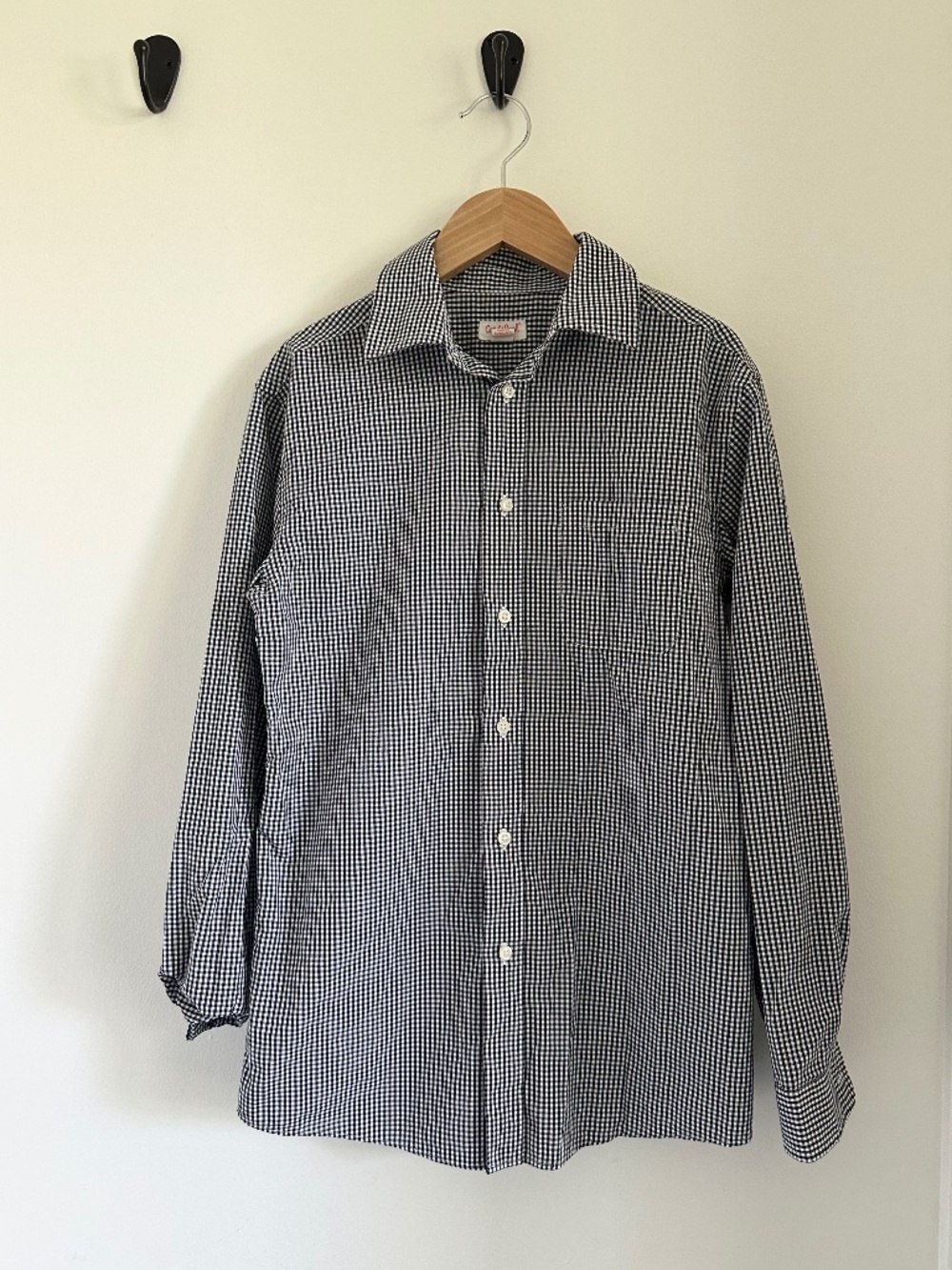 Boys Cat & Jack Black and White Gingham Button Down